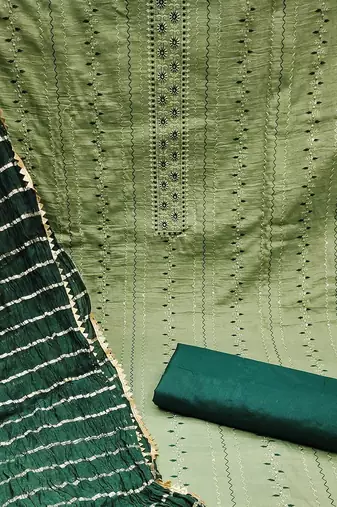 embroidered unstitched dress material