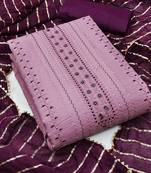 ethnic motifs embroidered unstitched dress material