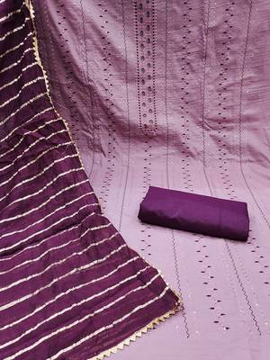 ethnic motifs embroidered unstitched dress material 3