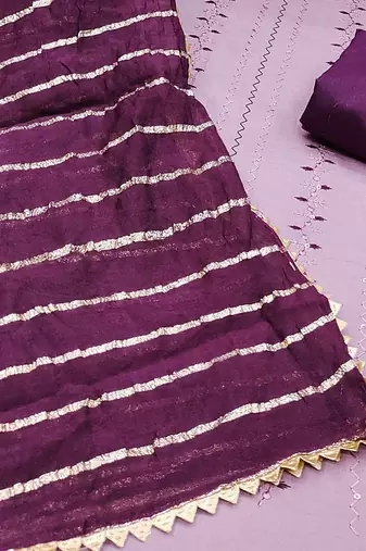 ethnic motifs embroidered unstitched dress material