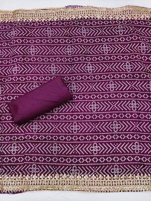 printed art silk unstitched dress material 4