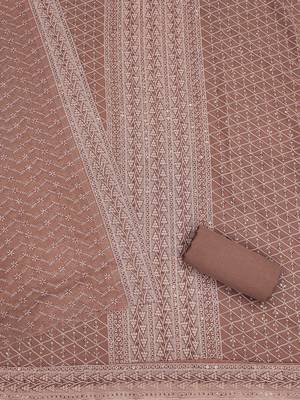 geometric embroidered sequinned unstitched dress material 4
