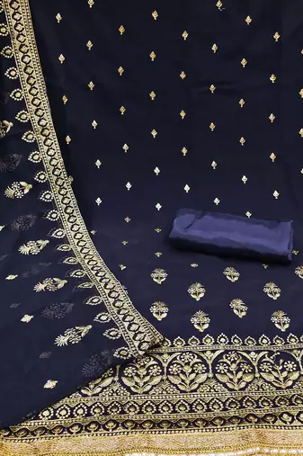 embroidered unstitched dress material