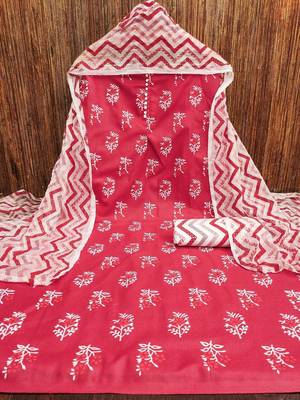 floral printed cotton unstitched dress material 3