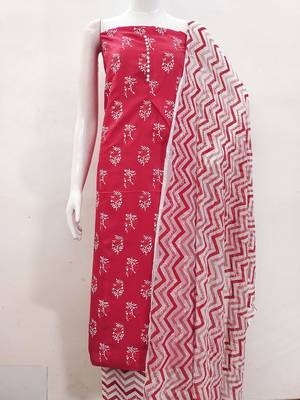 floral printed cotton unstitched dress material 4