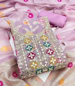 embroidered unstitched dress material