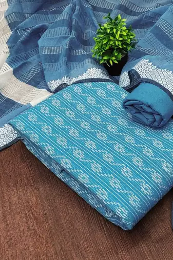 cotton unstitched dress material