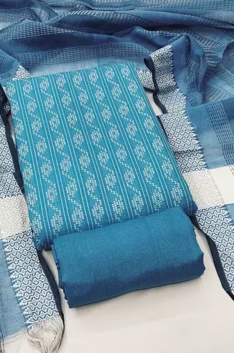 cotton unstitched dress material