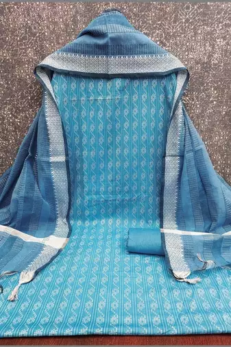 cotton unstitched dress material
