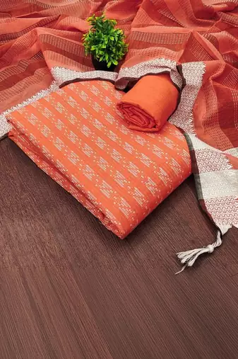 printed cotton unstitched dress material