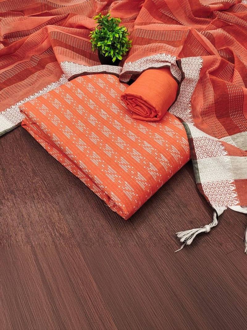 printed cotton unstitched dress material