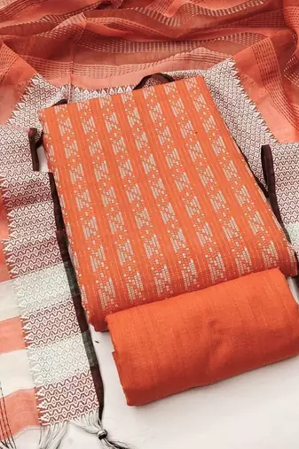 printed cotton unstitched dress material