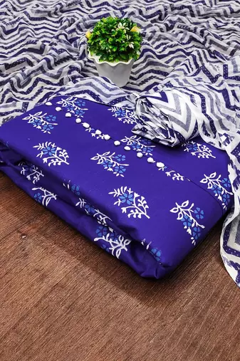 ethnic motifs printed unstitched dress material