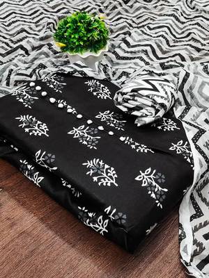floral printed unstitched dress material 1