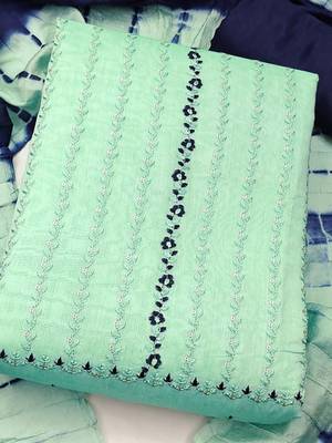 embroidered unstitched dress material 2