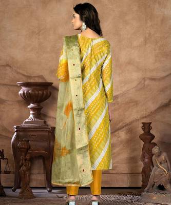 leheriya embellished unstitched dress material 5