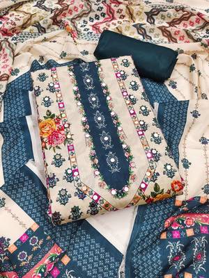 printed unstitched dress material 1