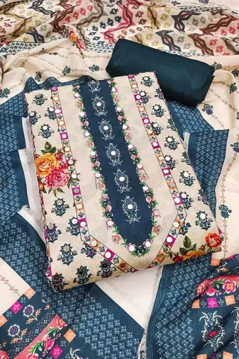 printed unstitched dress material