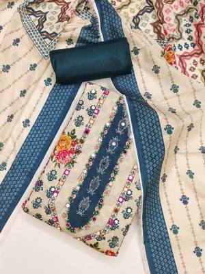 printed unstitched dress material 2