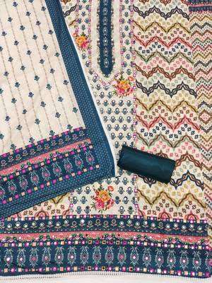 printed unstitched dress material 4