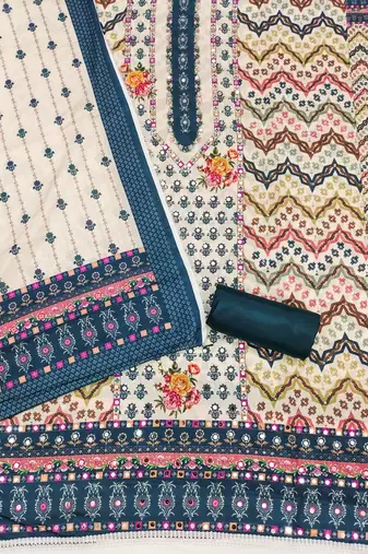 printed unstitched dress material