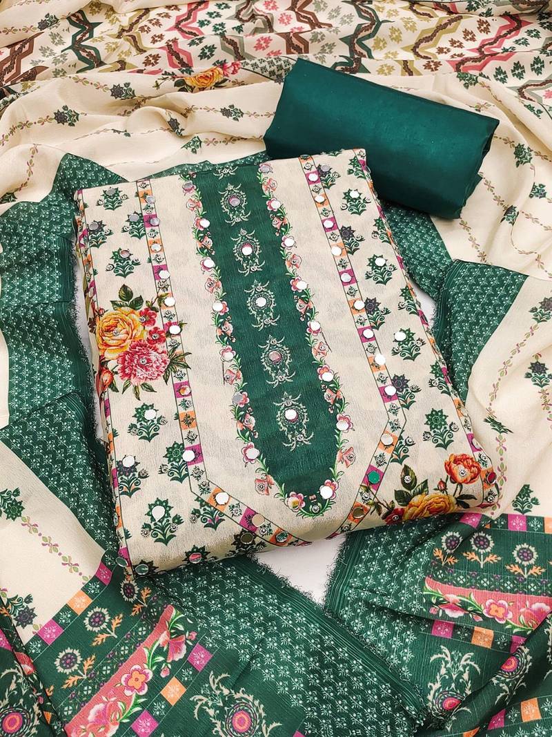 printed unstitched dress material