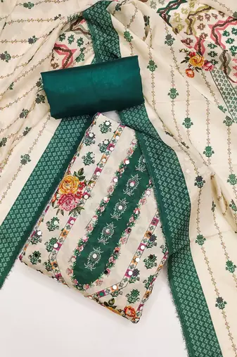 printed unstitched dress material
