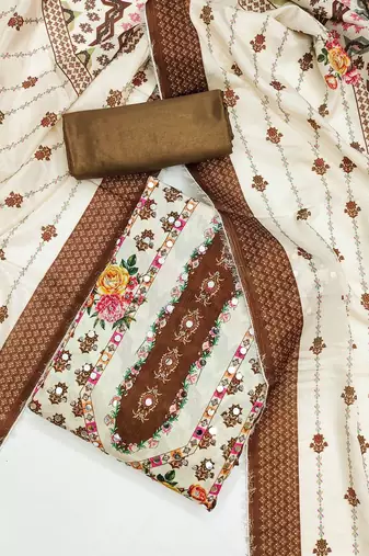 printed unstitched dress material