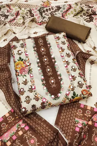 printed unstitched dress material