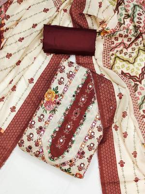 printed unstitched dress material 1