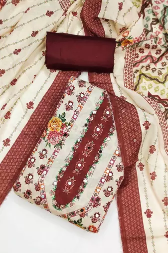 printed unstitched dress material