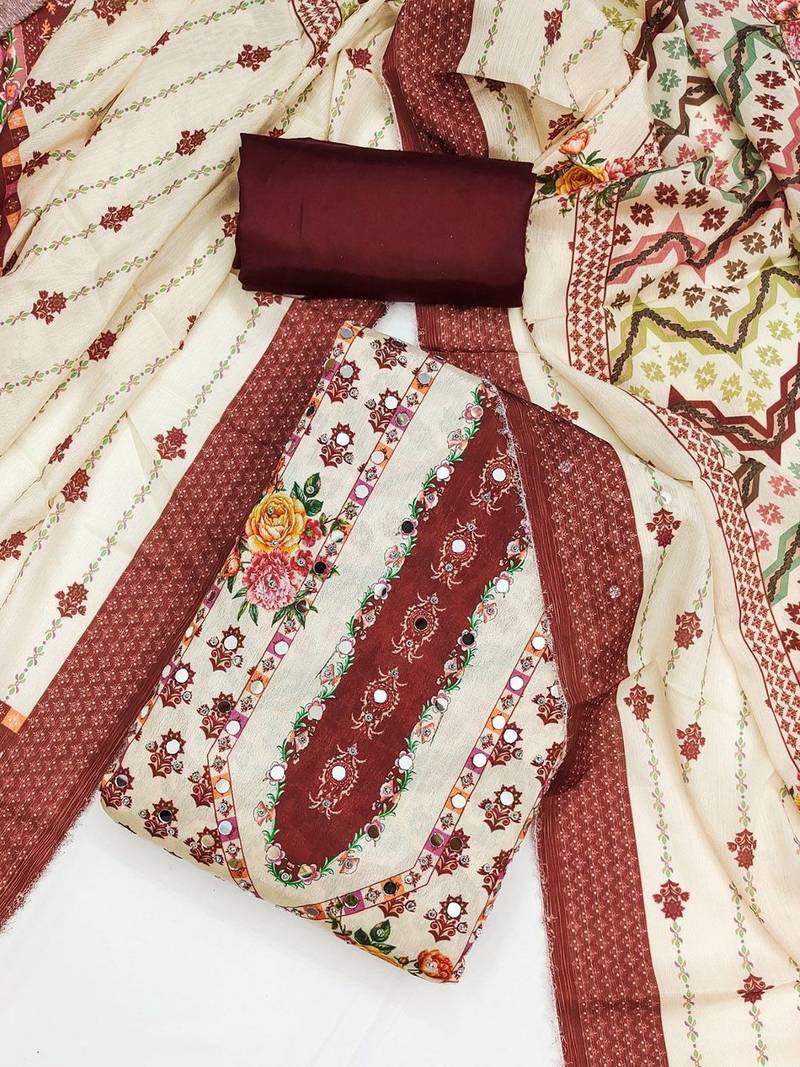 printed unstitched dress material