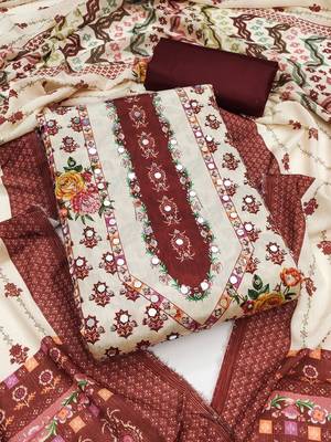 printed unstitched dress material 2