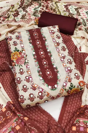 printed unstitched dress material