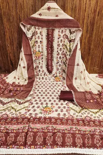 printed unstitched dress material