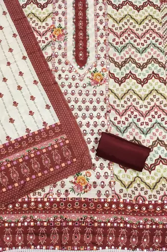 printed unstitched dress material