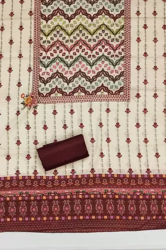 printed unstitched dress material
