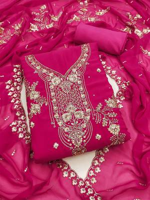 ethnic motifs embroidered beads and stones unstitched dress material 2