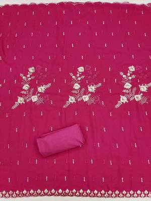 ethnic motifs embroidered beads and stones unstitched dress material 4