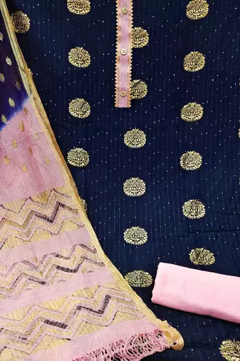 embroidered unstitched dress material