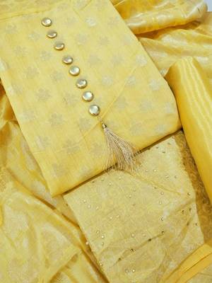 unstitched banarasi dress material 1