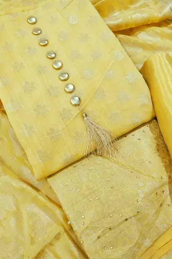 unstitched banarasi dress material