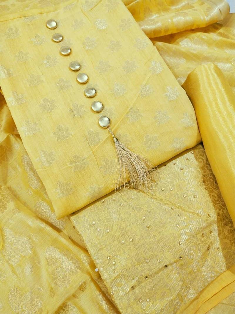 unstitched banarasi dress material