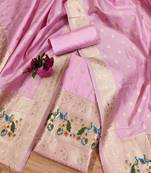 ethnic motifs woven design unstitched dress material