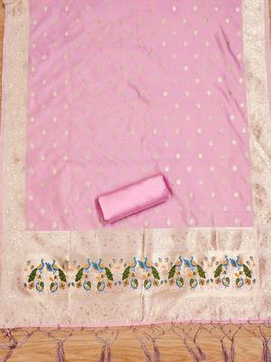 ethnic motifs woven design unstitched dress material 4