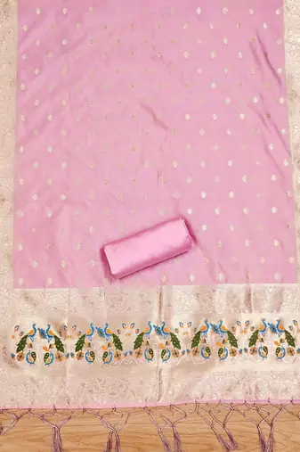 ethnic motifs woven design unstitched dress material