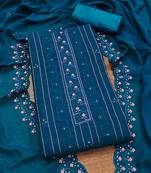 embroidered silk georgette unstitched dress material