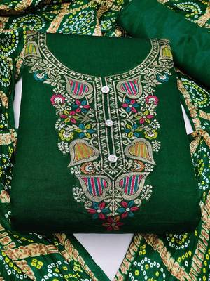 ethnic motifs woven design unstitched dress material 2