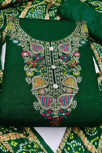 ethnic motifs woven design unstitched dress material
