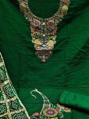 ethnic motifs woven design unstitched dress material 4